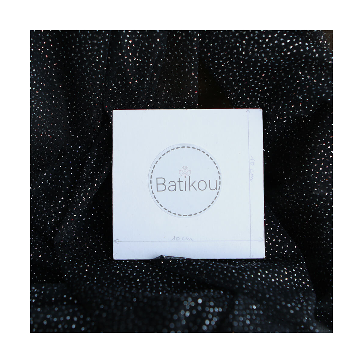 Tulle souple noir / argenté