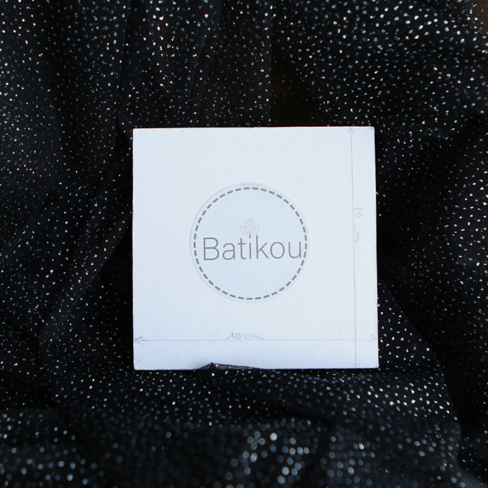 Tulle souple noir / argenté