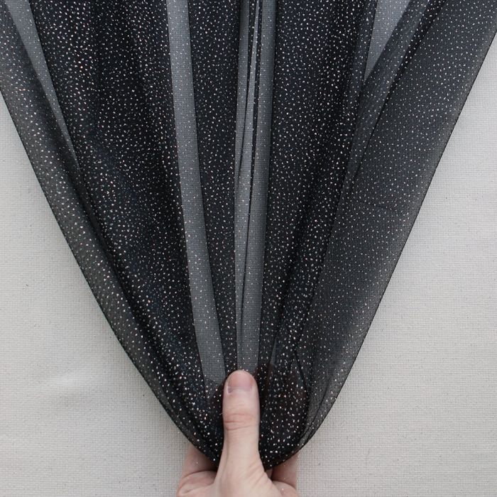 Tulle souple noir / argenté