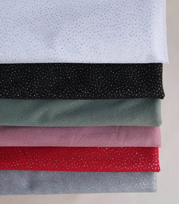 Tulle souple noir / argenté