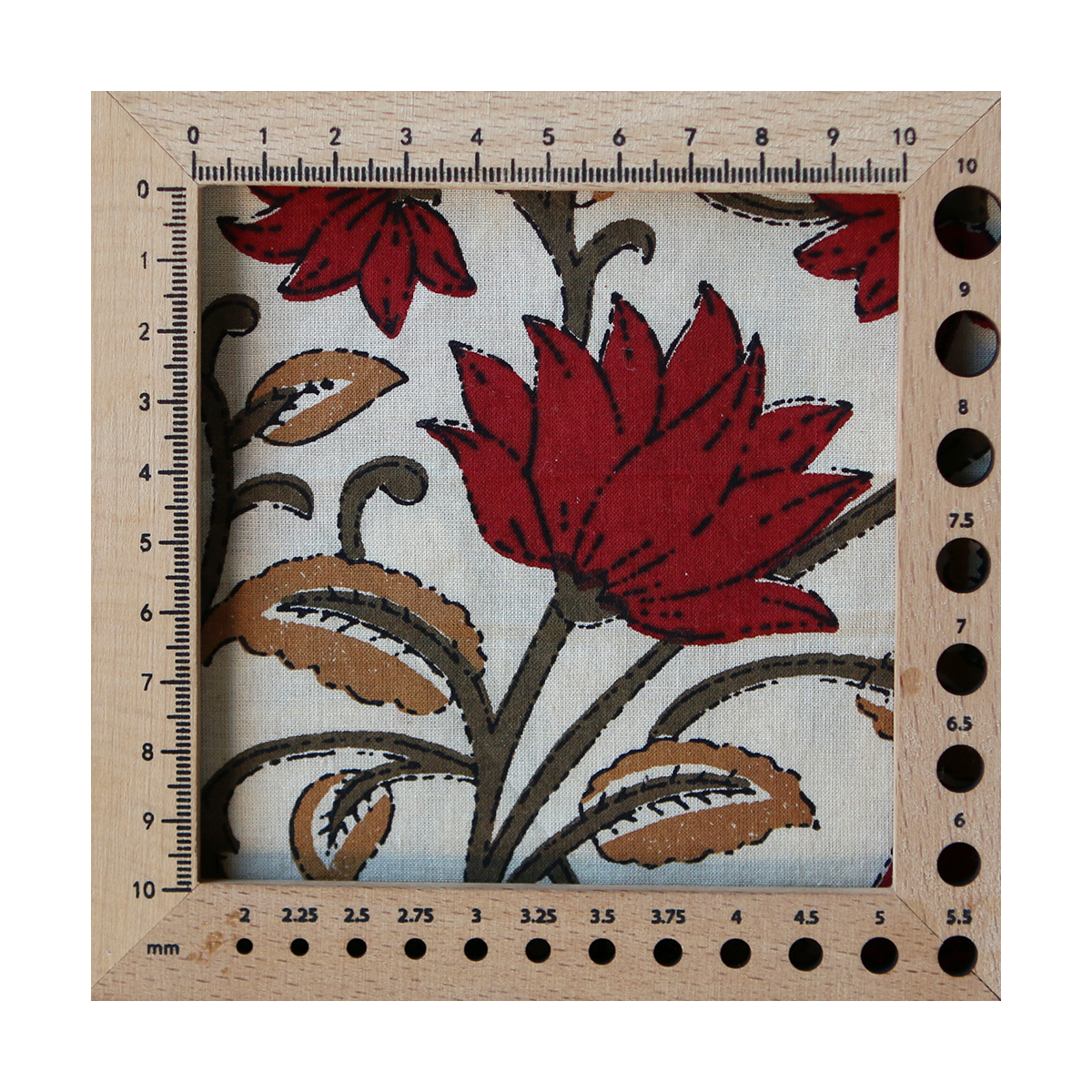 Shaivan - Tissu indien en coton imprimé main Hand Block