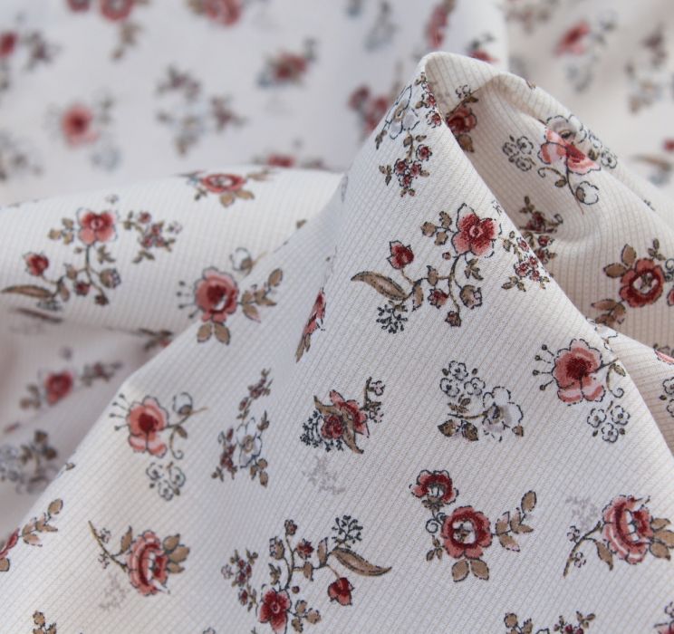 Emma - Batiste de coton BIO imprimé romantique vintage exclusif