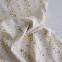 copy ofCamille - Tissu coton jacquard fleuri bleu