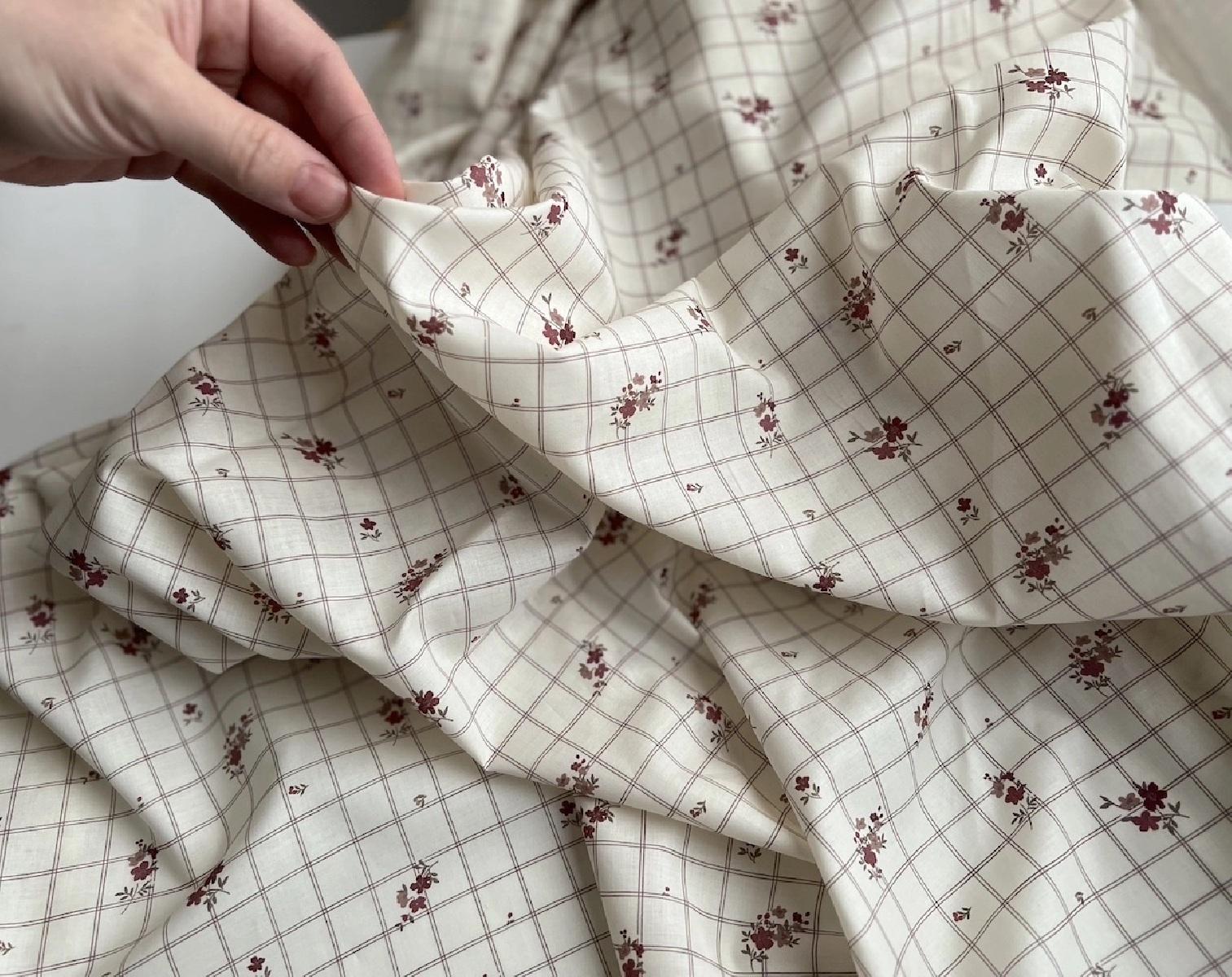 Laure - Batiste de coton Silkyne BIO imprimé exclusif Tissus issus de l'agriculture biologique  - 3