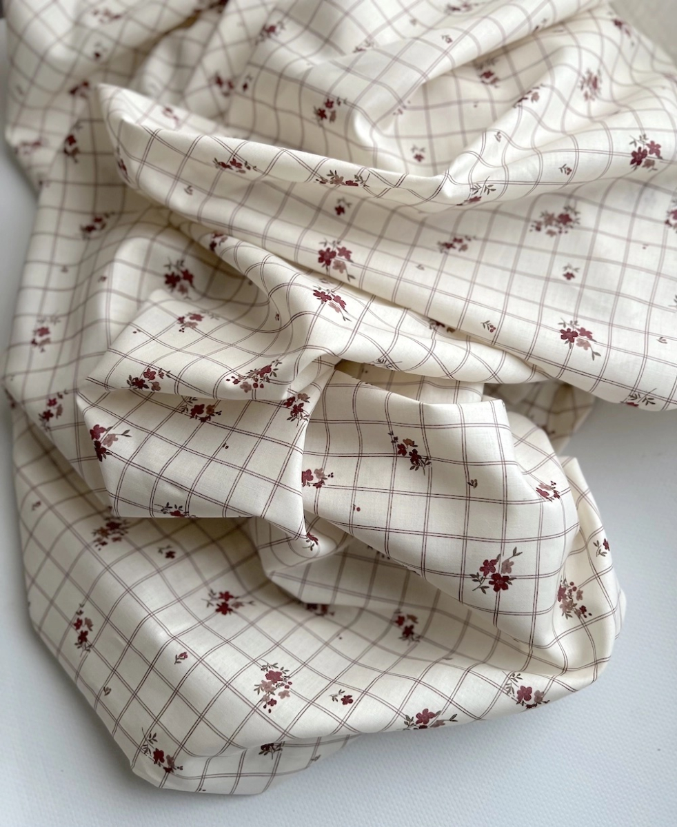 Laure - Batiste de coton Silkyne BIO imprimé exclusif Tissus issus de l'agriculture biologique  - 7