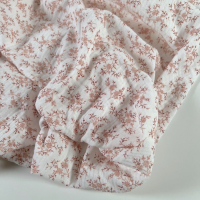 Meriem - Double gaze de coton BIO motif exclusif Pêche frais Tissus issus de l'agriculture biologique  - 1