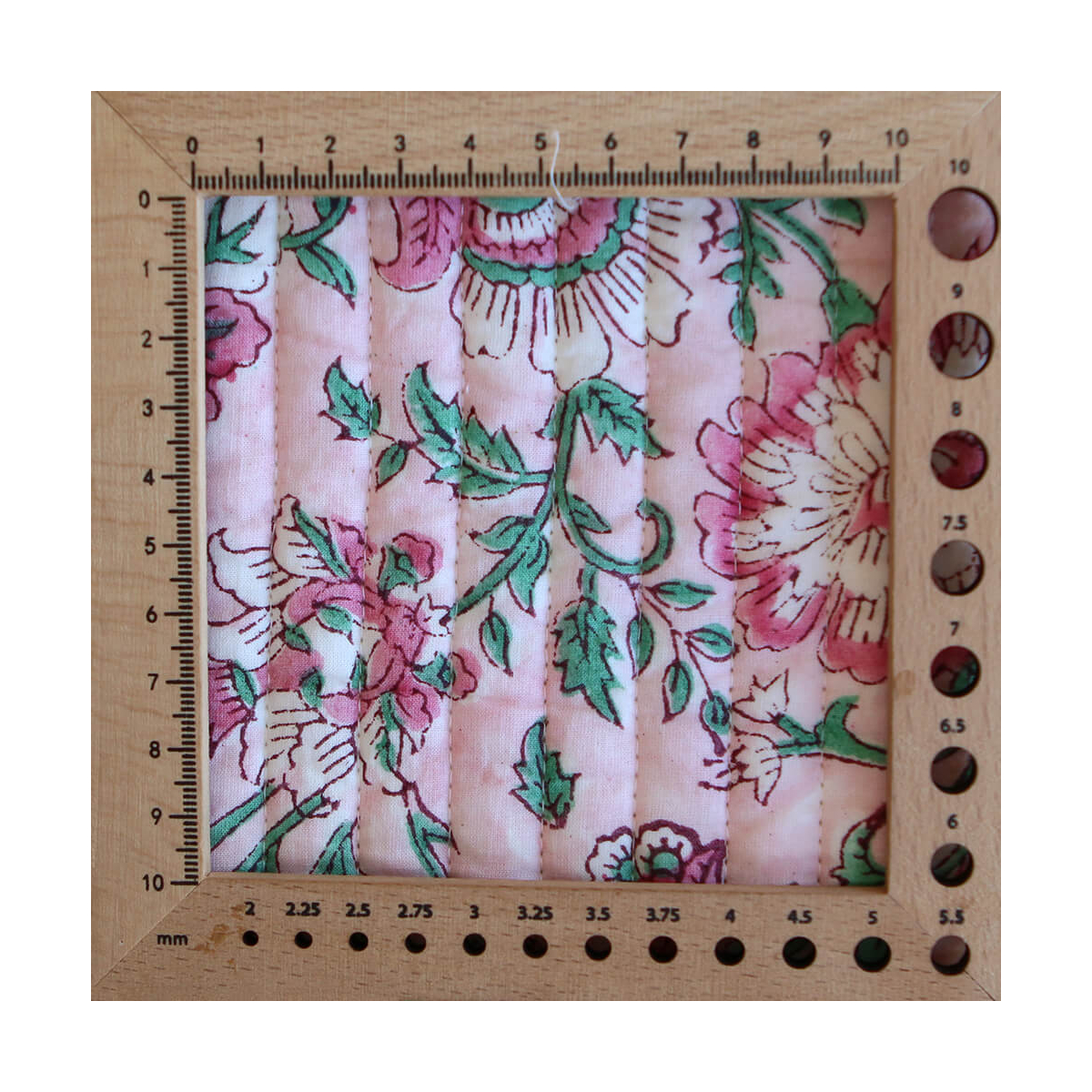 Keya - Tissu indien matelassé double face coton hand block largeur 100cm