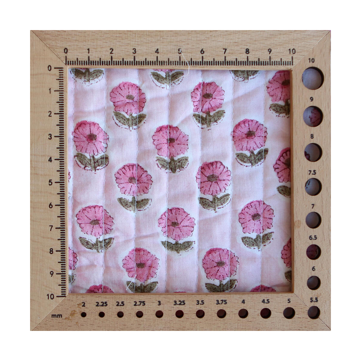 Keya - Tissu indien matelassé double face coton hand block largeur 100cm