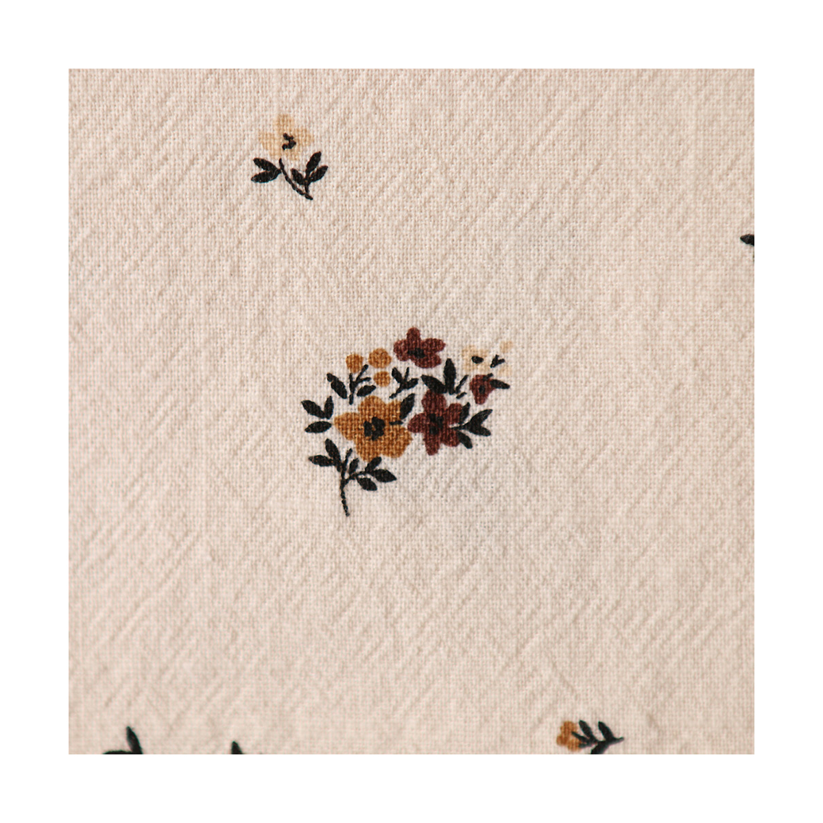 Laure - Coton lavé bio coloris vanille motif cuir