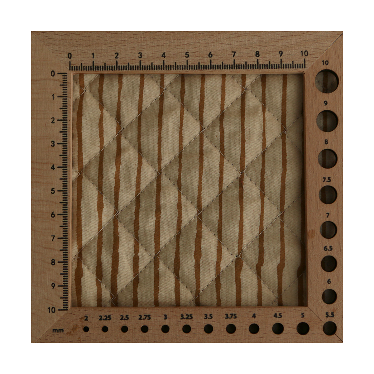 Nisha & rayures - Tissu indien matelassé double face coton hand block teal largeur 100cm