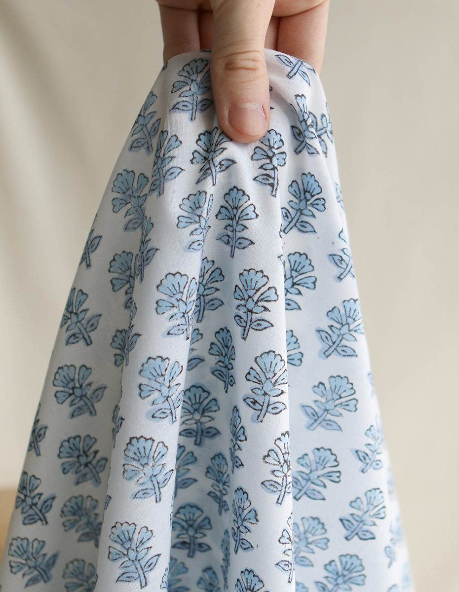 Amayra B - Tissu indien coton hand block traditionnel