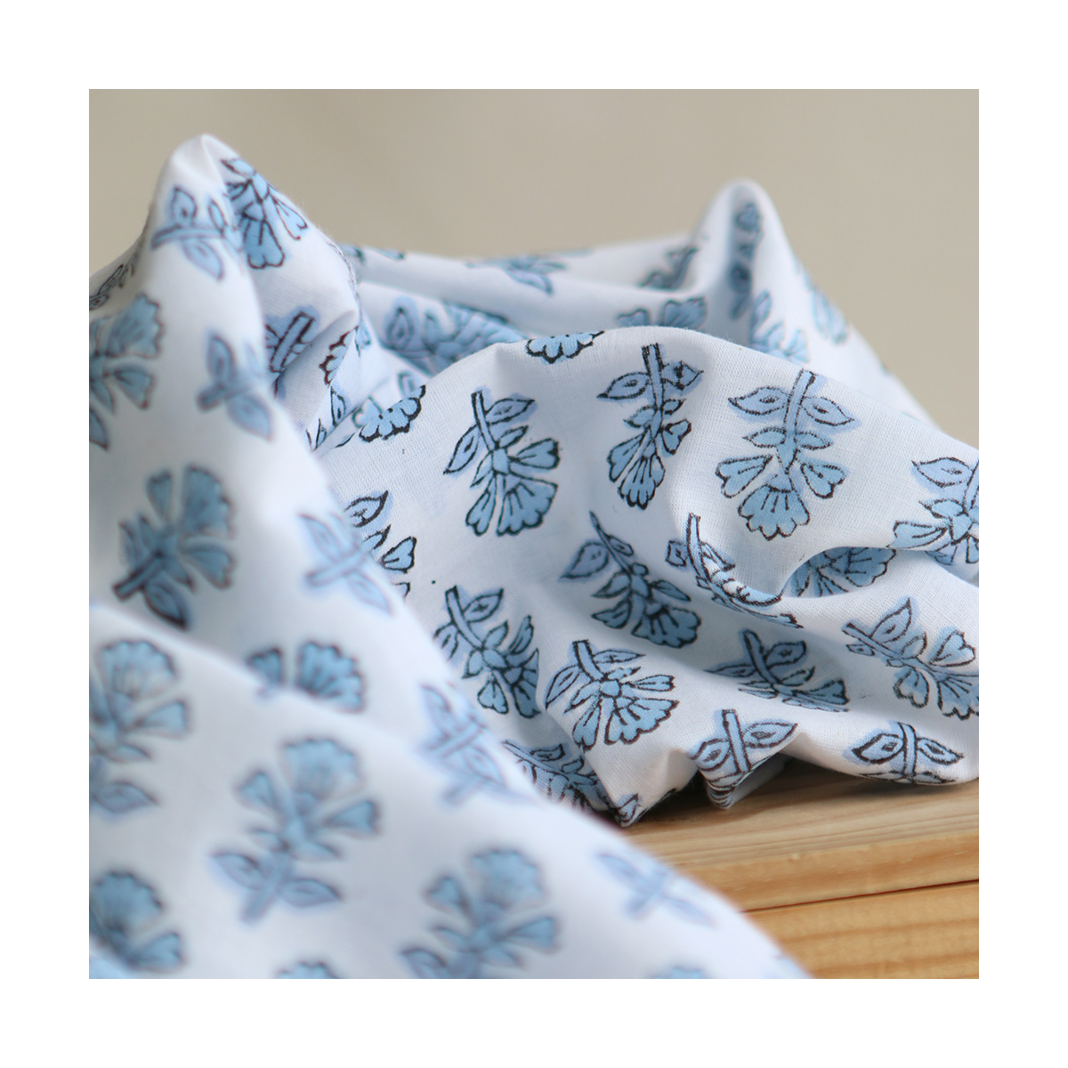 Amayra B - Tissu indien coton hand block traditionnel