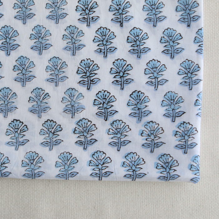 Amayra B - Tissu indien coton hand block traditionnel