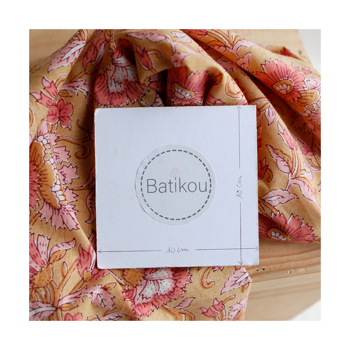 Tissu indien coton hand block traditionnel