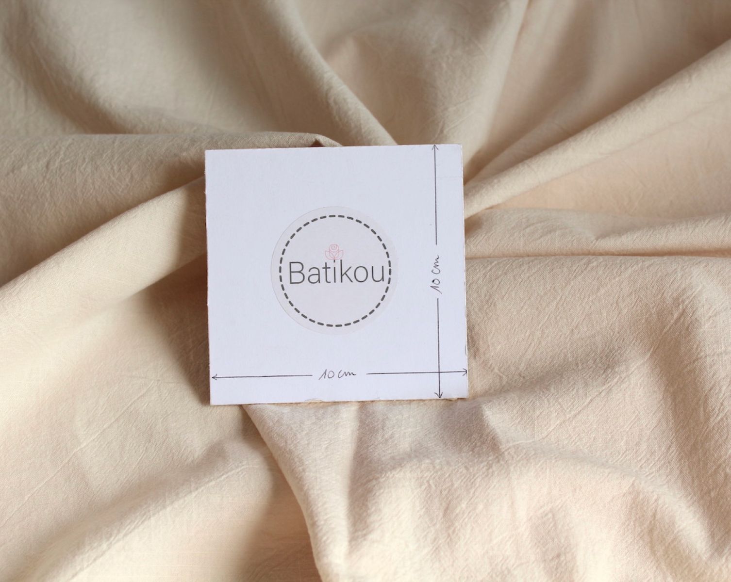 Coton lavé bio coloris vanille