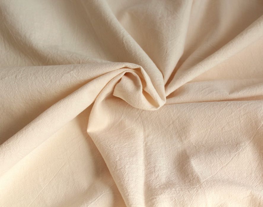 Coton lavé bio coloris vanille