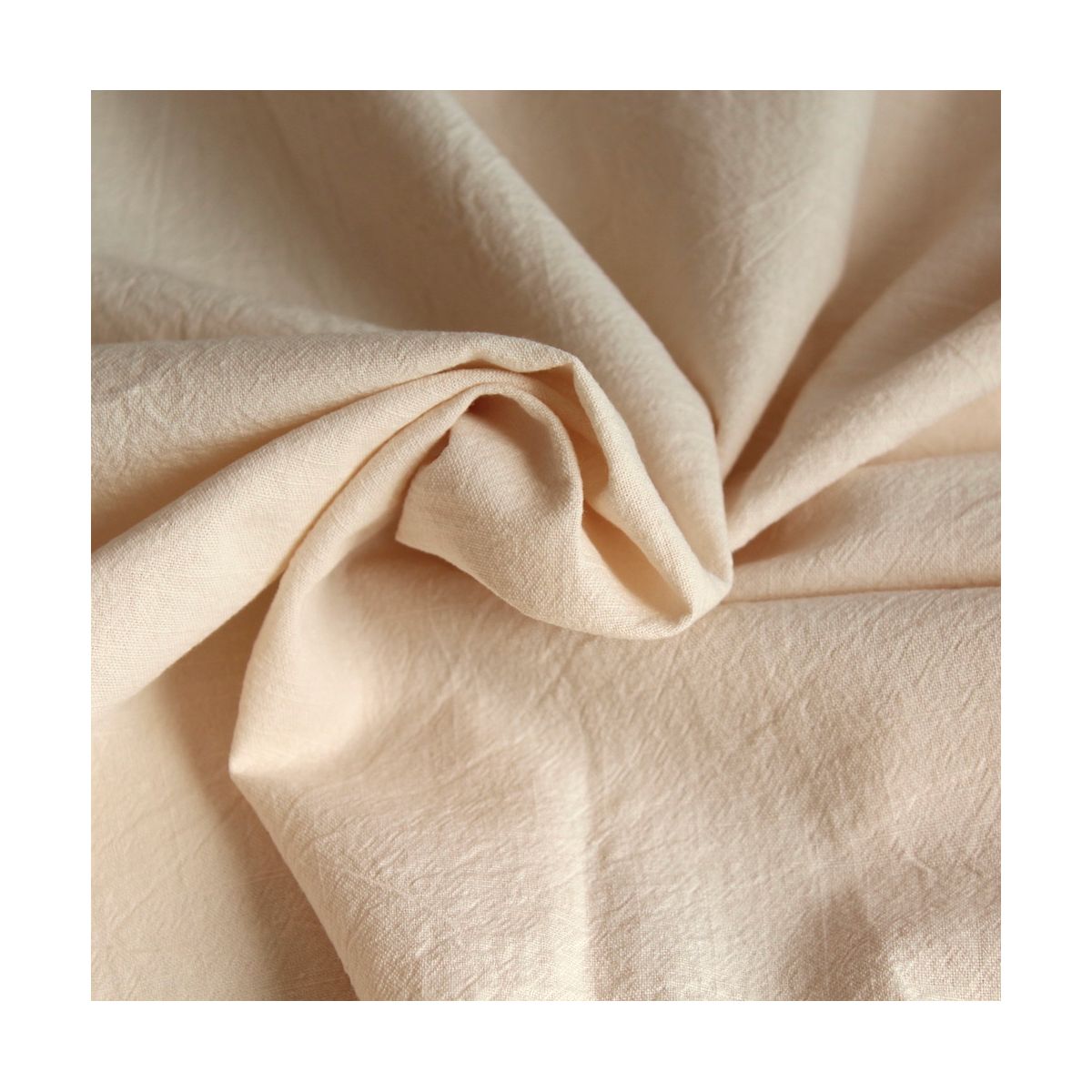 Coton lavé bio coloris vanille