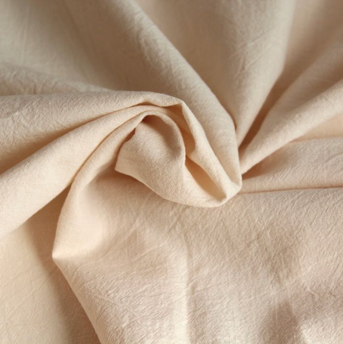 Coton lavé bio coloris vanille