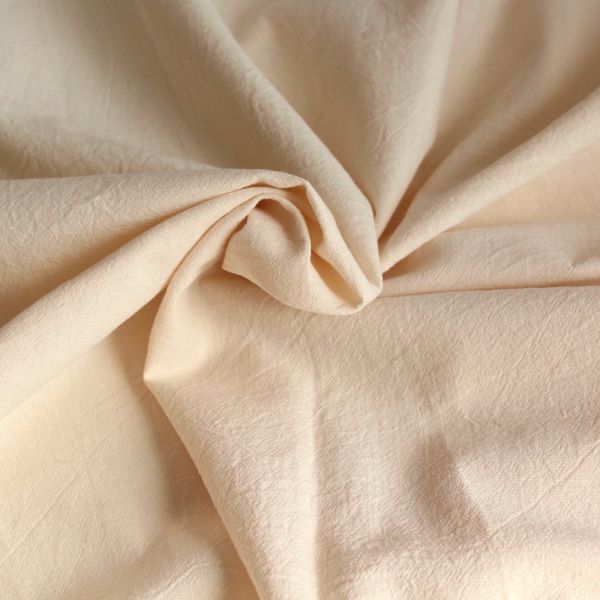 Coton lavé bio coloris vanille