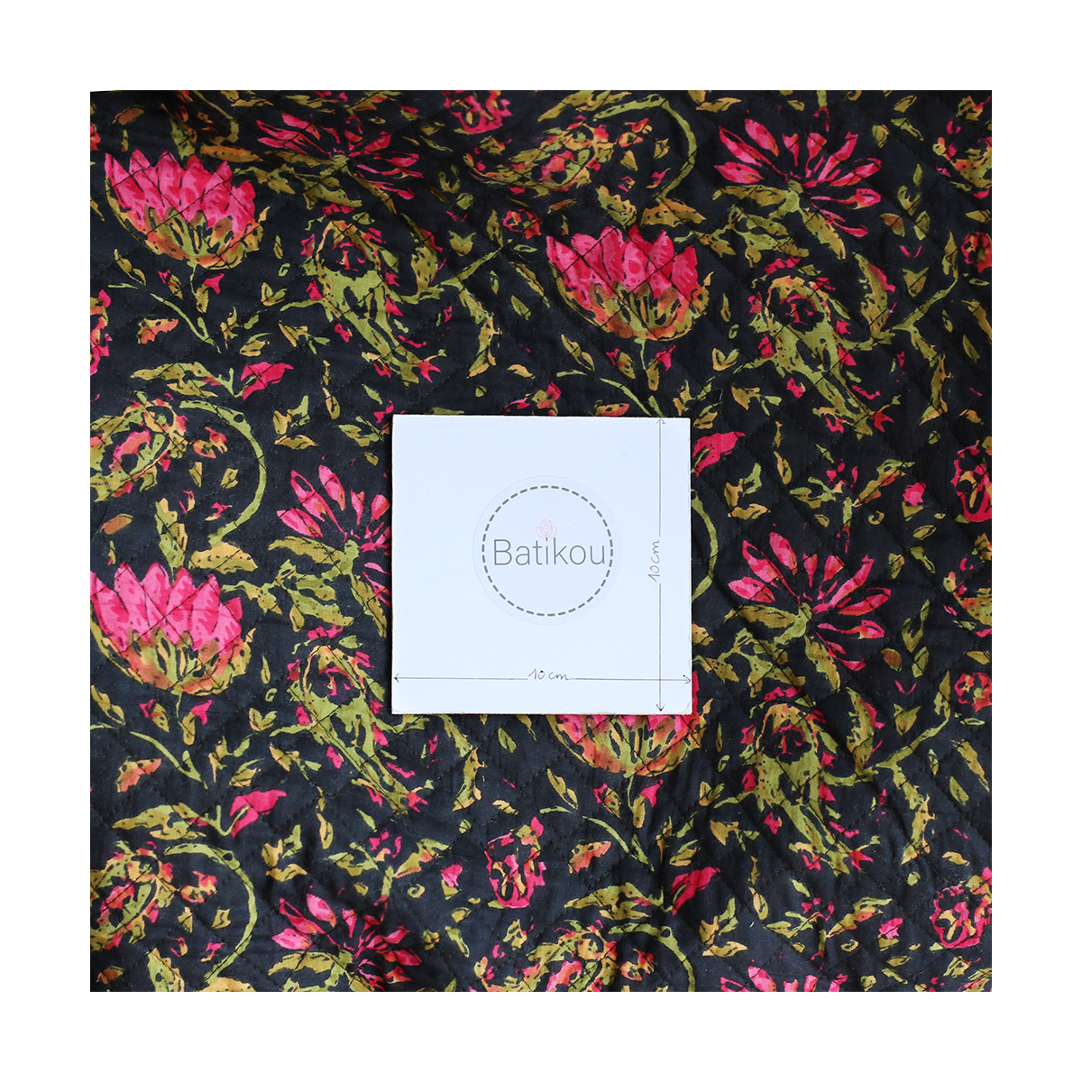 copy of Tissu indien matelassé double face coton hand block largeur 100cm