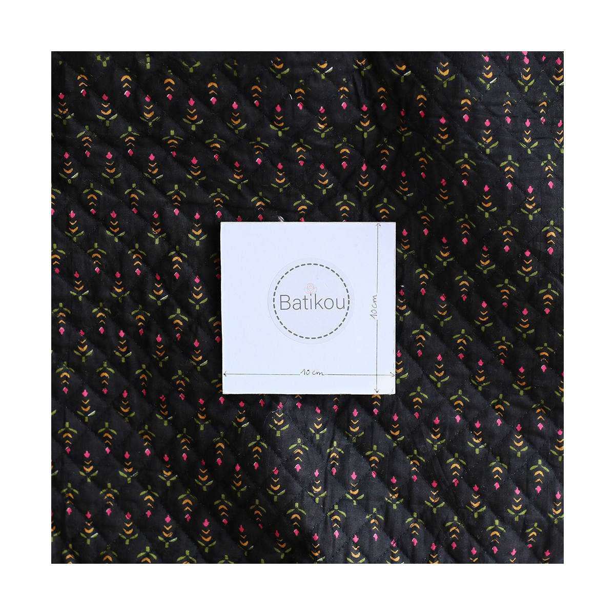 copy of Tissu indien matelassé double face coton hand block largeur 100cm