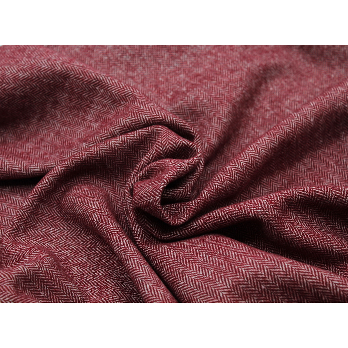 Tissu chevron texturé coton / laine coloris bordeaux Tissu chevron texturé coton / laine coloris bordeaux