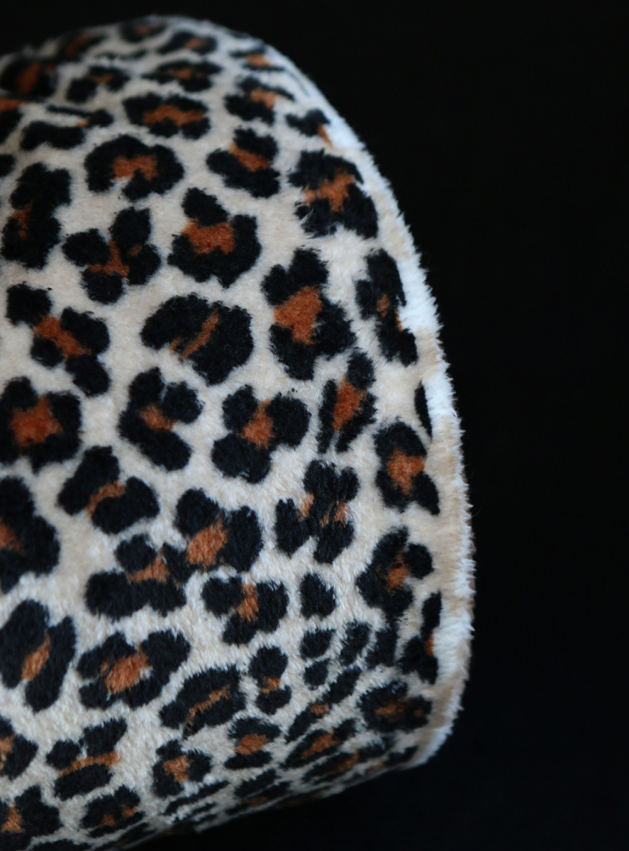 Graou - Polaire double face motif leopard sur fond beige