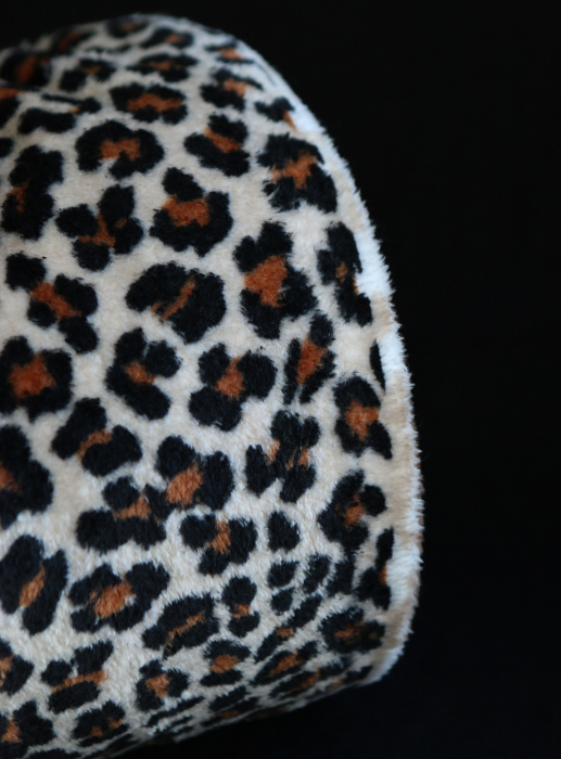 Graou - Polaire double face motif leopard sur fond beige