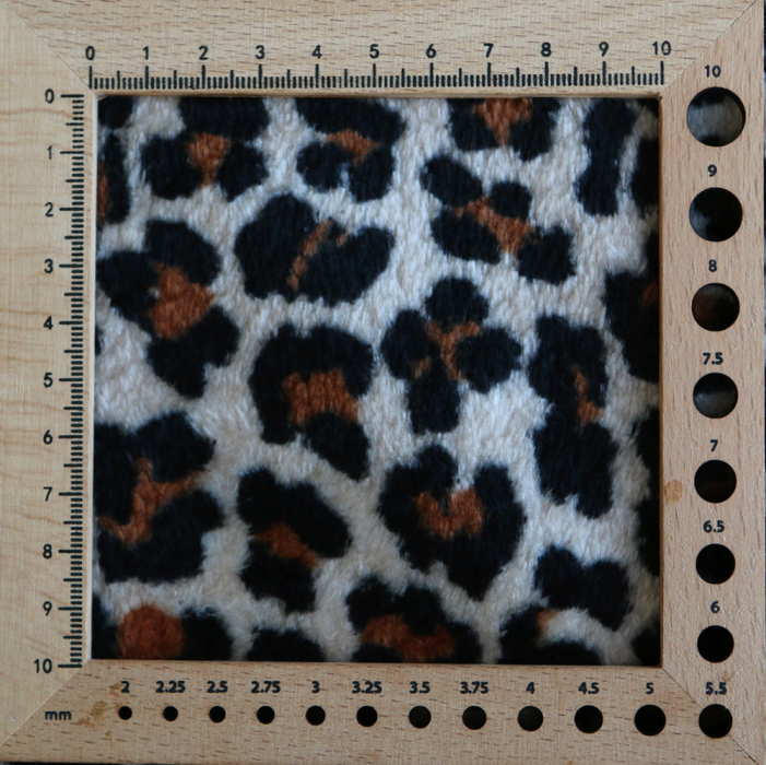 Graou - Polaire double face motif leopard sur fond beige