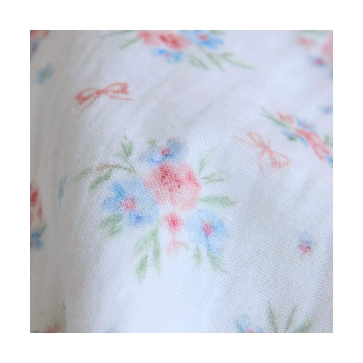 Zoé - Double gaze de coton BIO motif petites fleurs