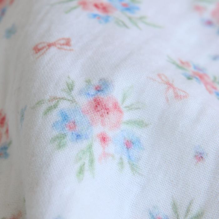 Zoé - Double gaze de coton BIO motif petites fleurs