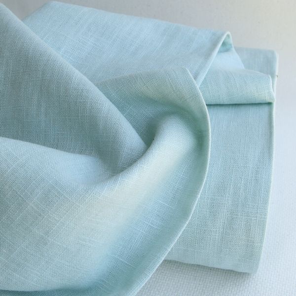 Lin lavé coloris vert d'eau