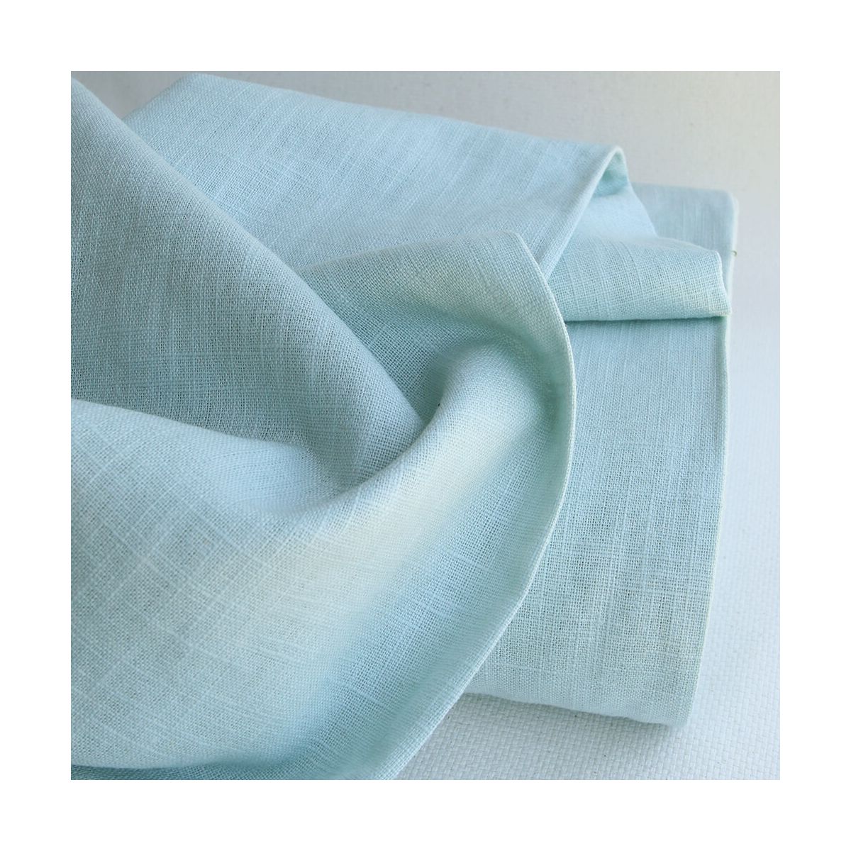 Lin lavé coloris vert d'eau