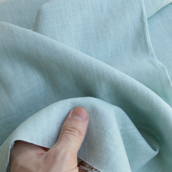 Lin lavé coloris vert d'eau 2