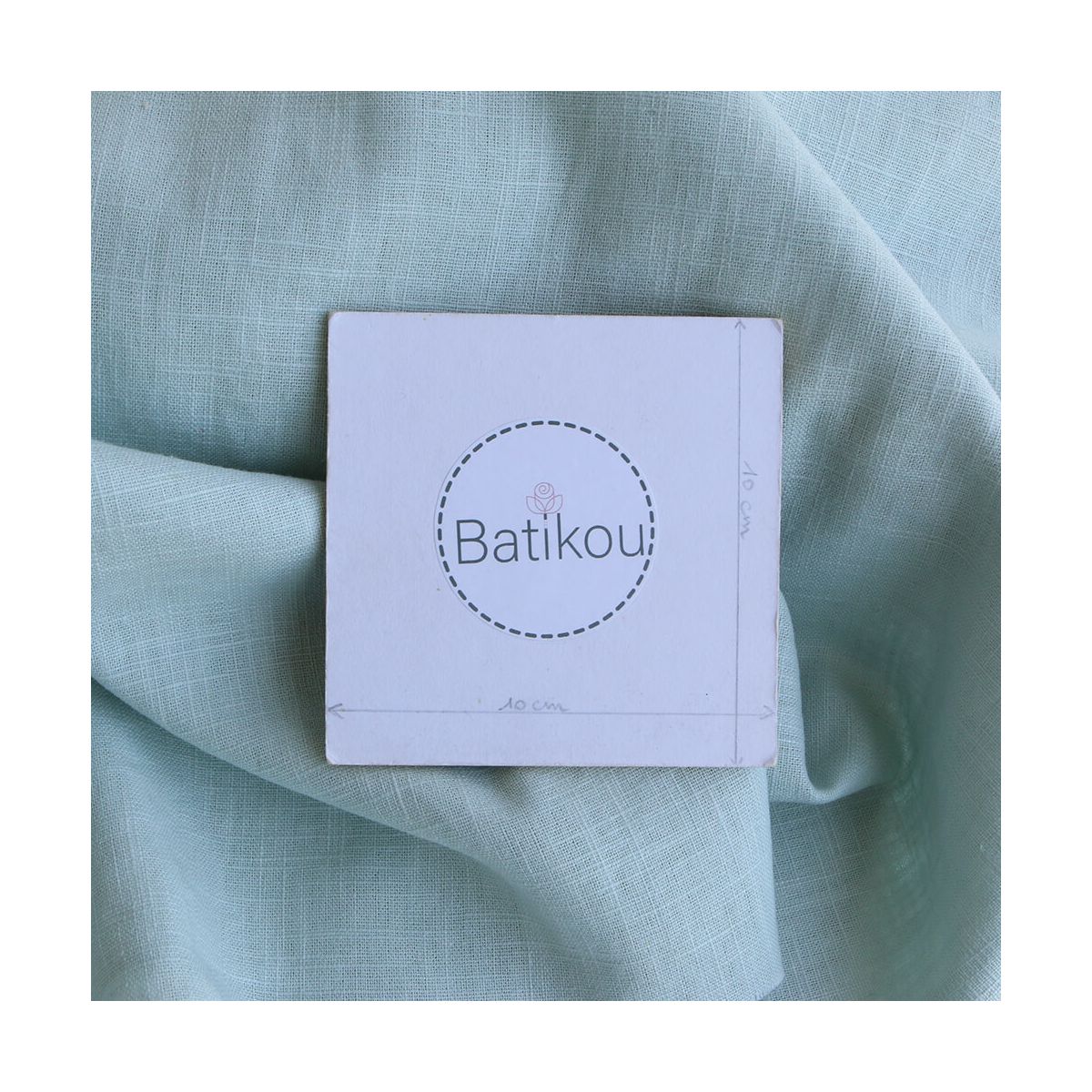 Lin lavé coloris vert d'eau