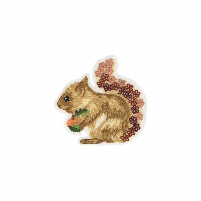 Ecusson thermocollant sans couture écureuil 5.5cm