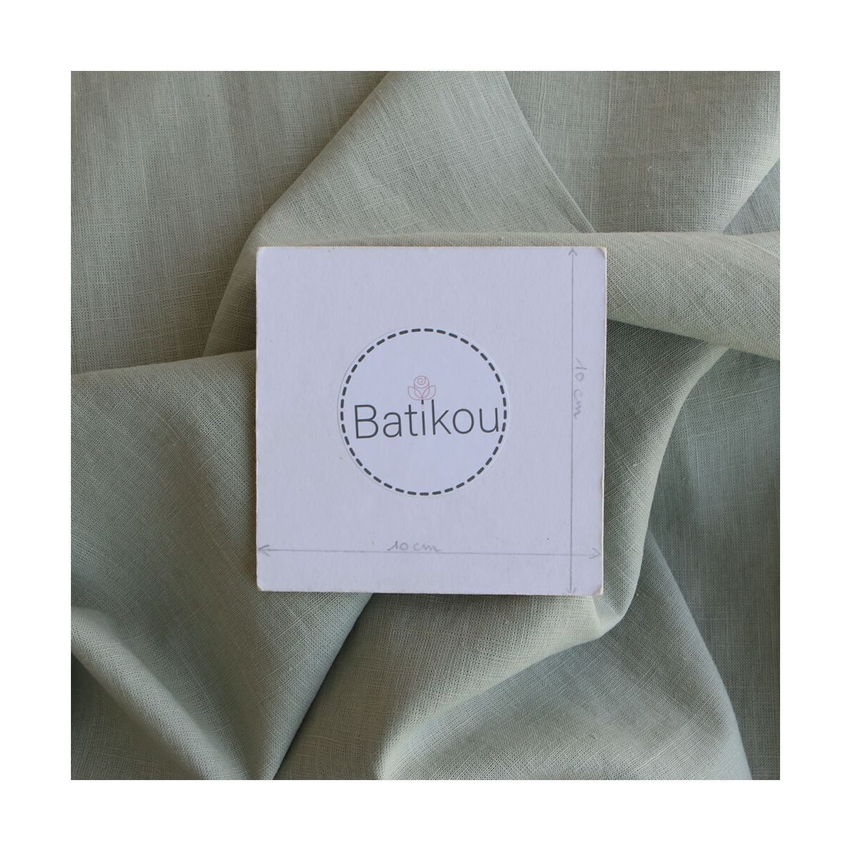 Lin lavé fin coloris vert amande tendre