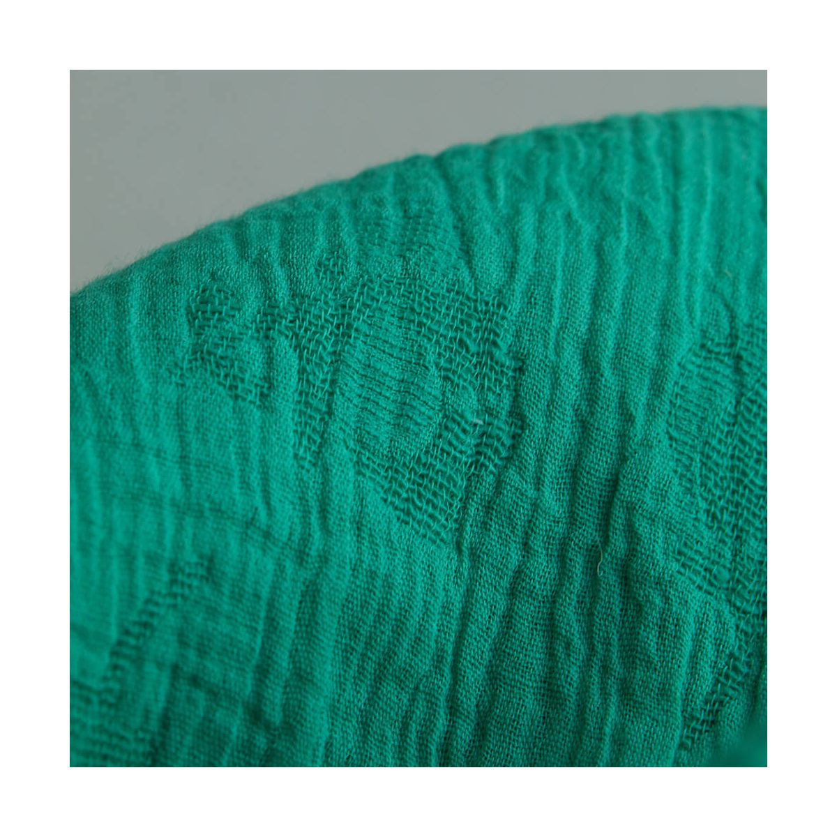 copie de Livia - Double gaze de coton jacquard graou jaune tendre et écru réversible