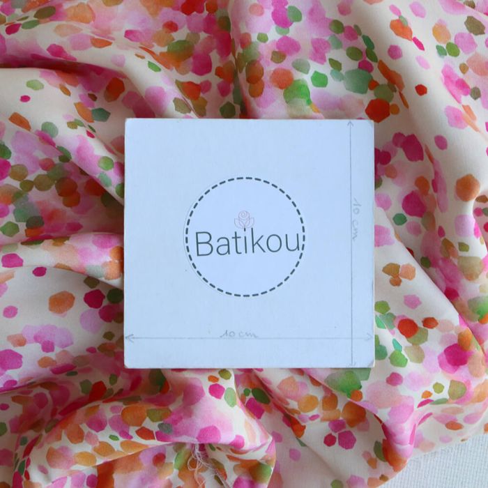 copie de Zinzolin - Viscose satinée imprimé grand fleuri violet