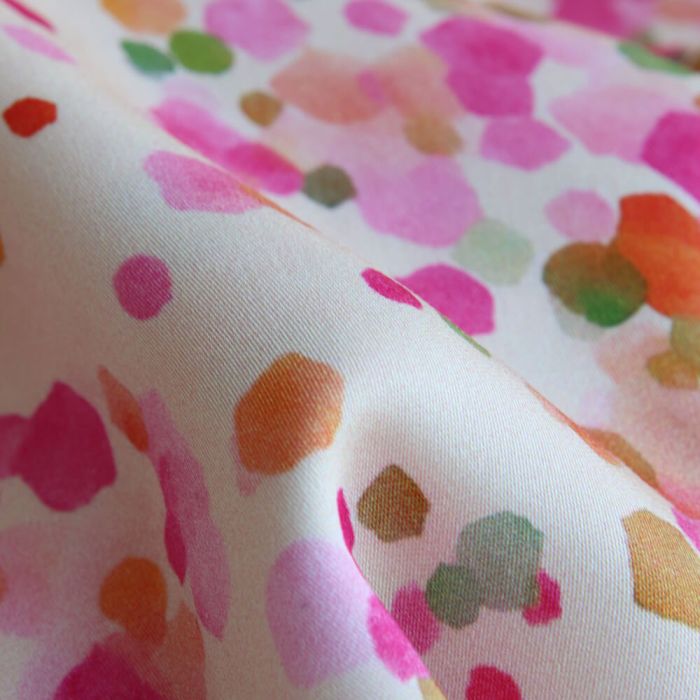 copie de Zinzolin - Viscose satinée imprimé grand fleuri violet