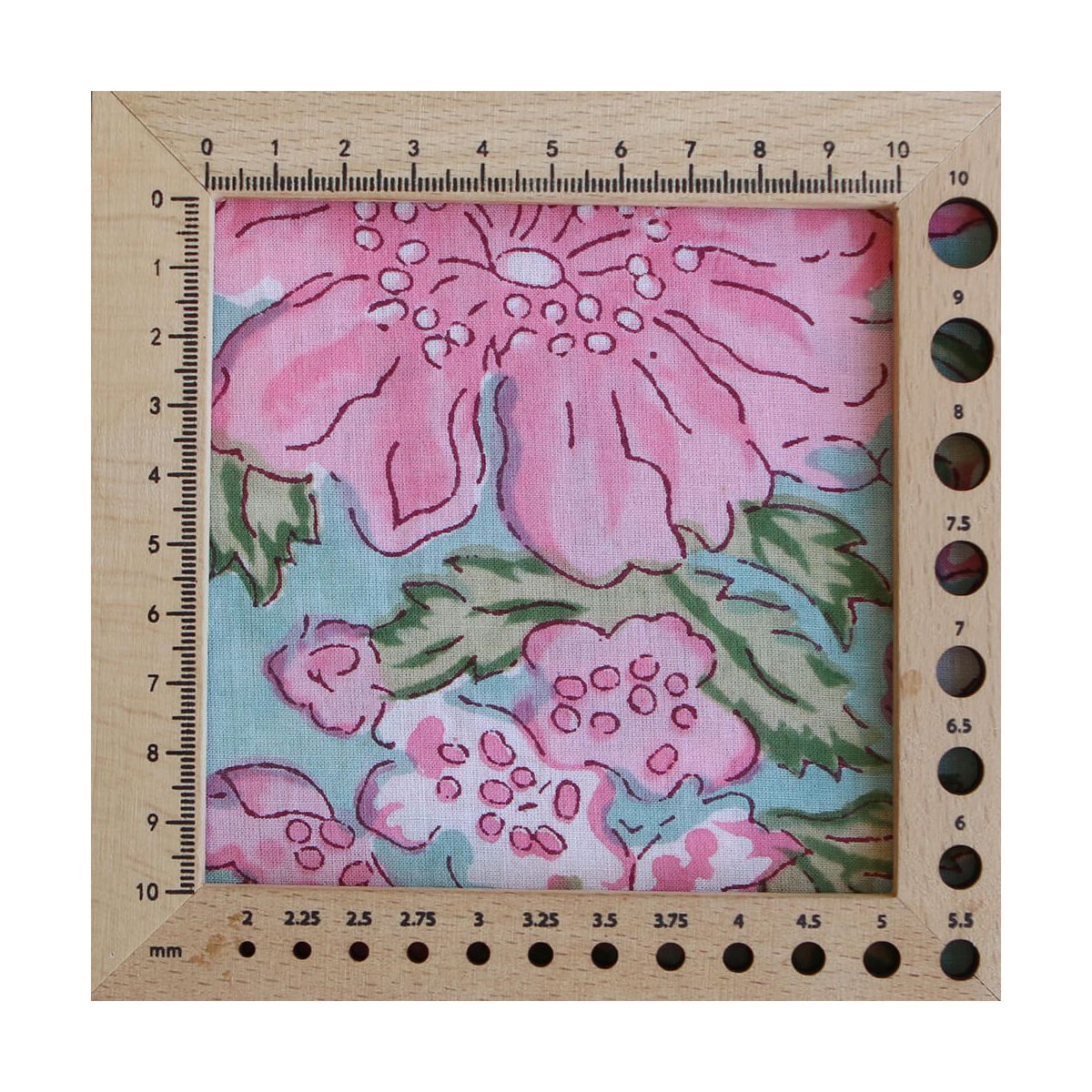 Kyra - Tissu indien en coton imprimé main Hand Block turquoise clair