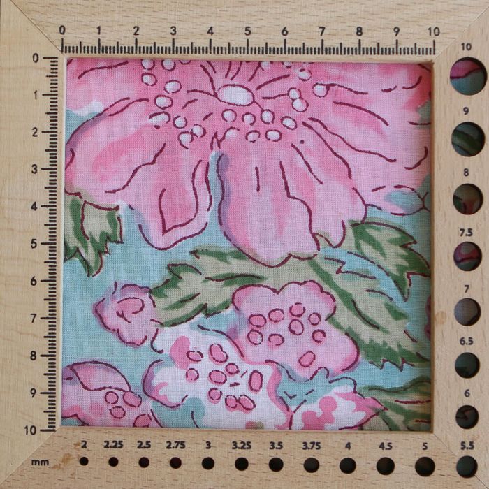 Kyra - Tissu indien en coton imprimé main Hand Block turquoise clair