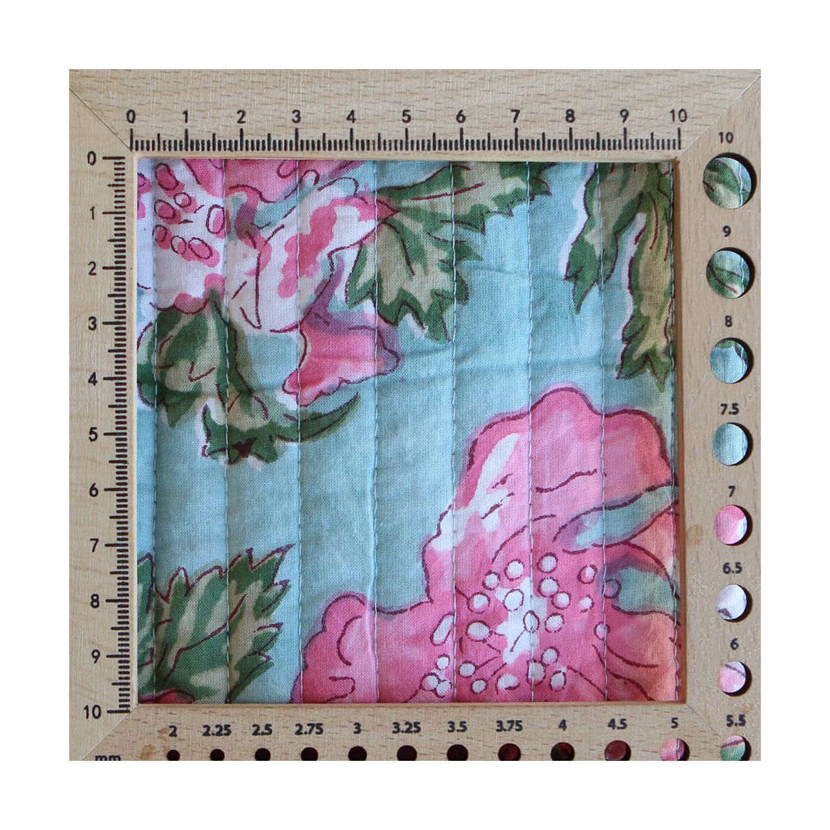 Kyra- Tissu indien matelassé double face coton hand block largeur 100cm