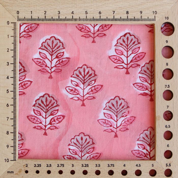 copie de Navya - Tissu indien en coton imprimé main Hand Block corail