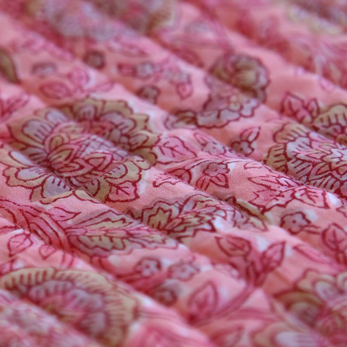 Navya - Tissu indien matelassé double face coton hand block largeur 100cm