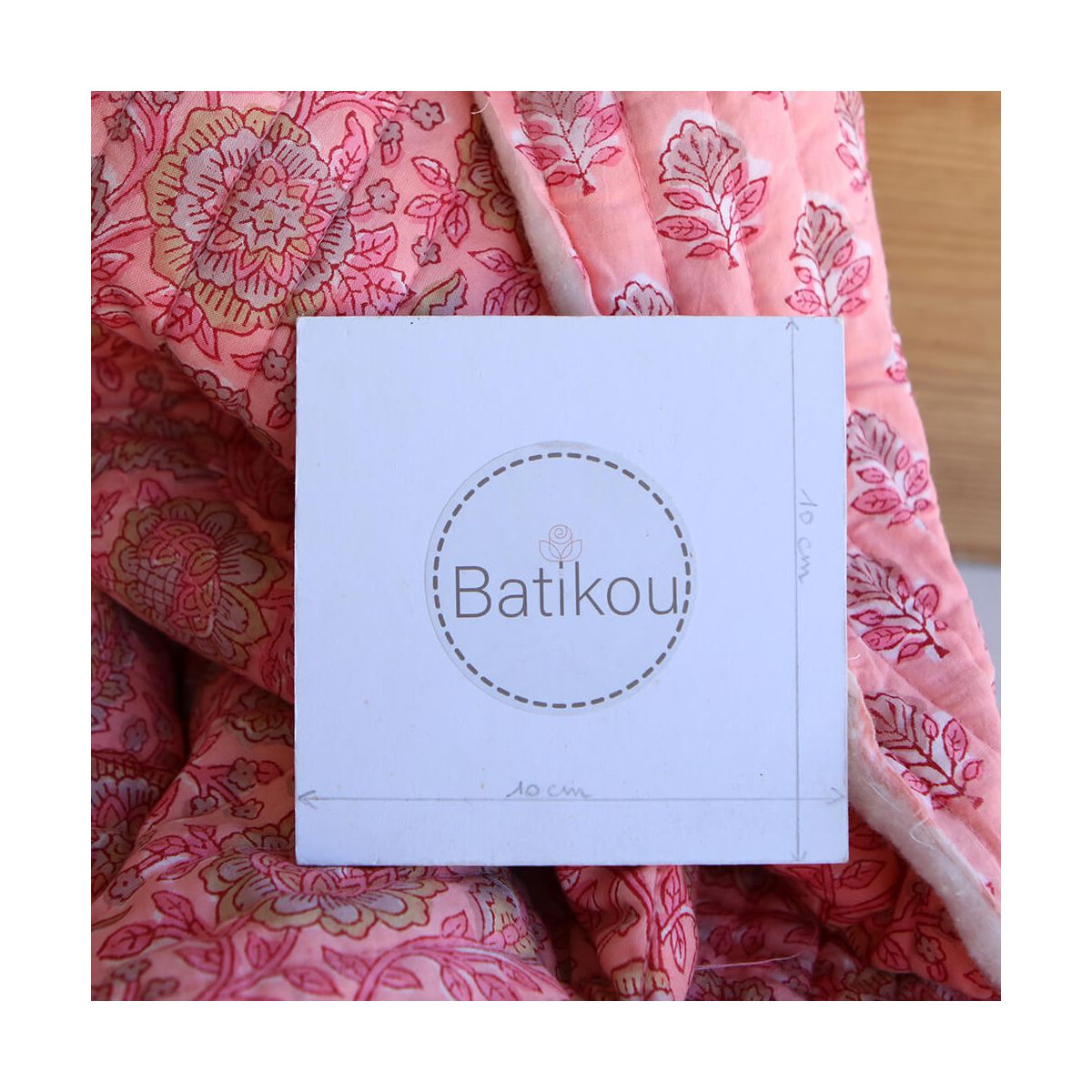 Navya - Tissu indien matelassé double face coton hand block largeur 100cm