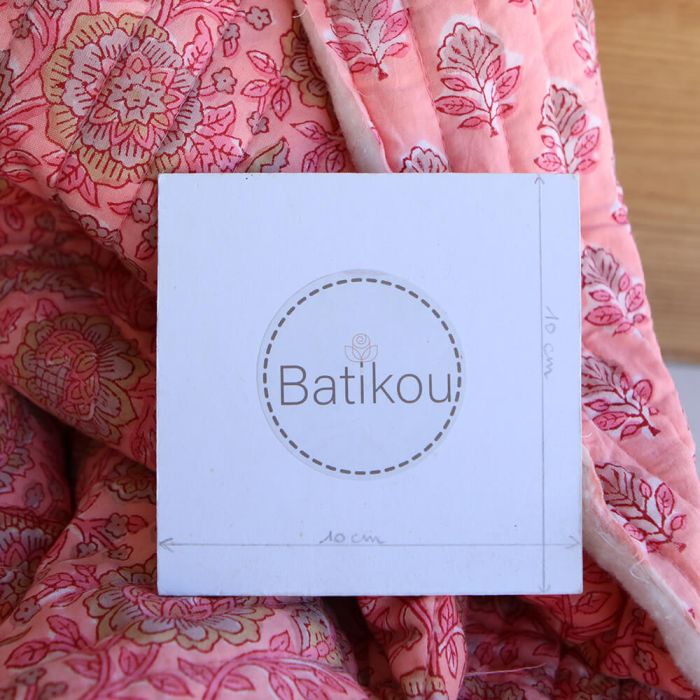 Navya - Tissu indien matelassé double face coton hand block largeur 100cm