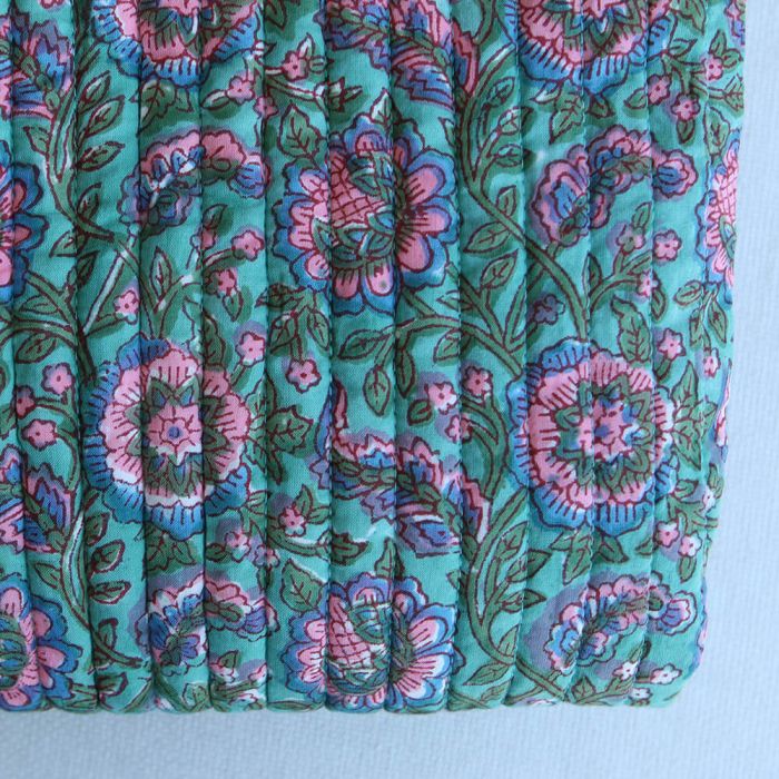 Sona - Tissu indien matelassé double face coton hand block largeur 100cm