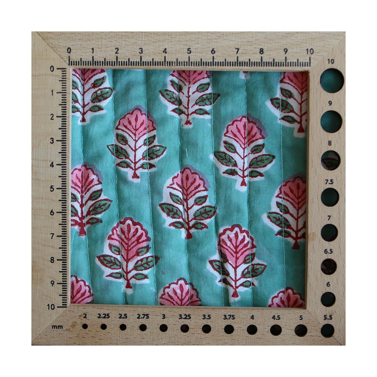 Sona - Tissu indien matelassé double face coton hand block largeur 100cm