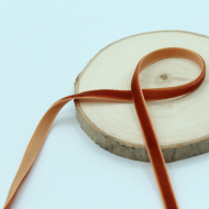 Ruban velours 7mm x1m roux écureuil